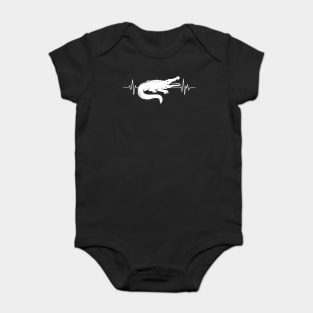Alligator Heartbeat Line Baby Bodysuit